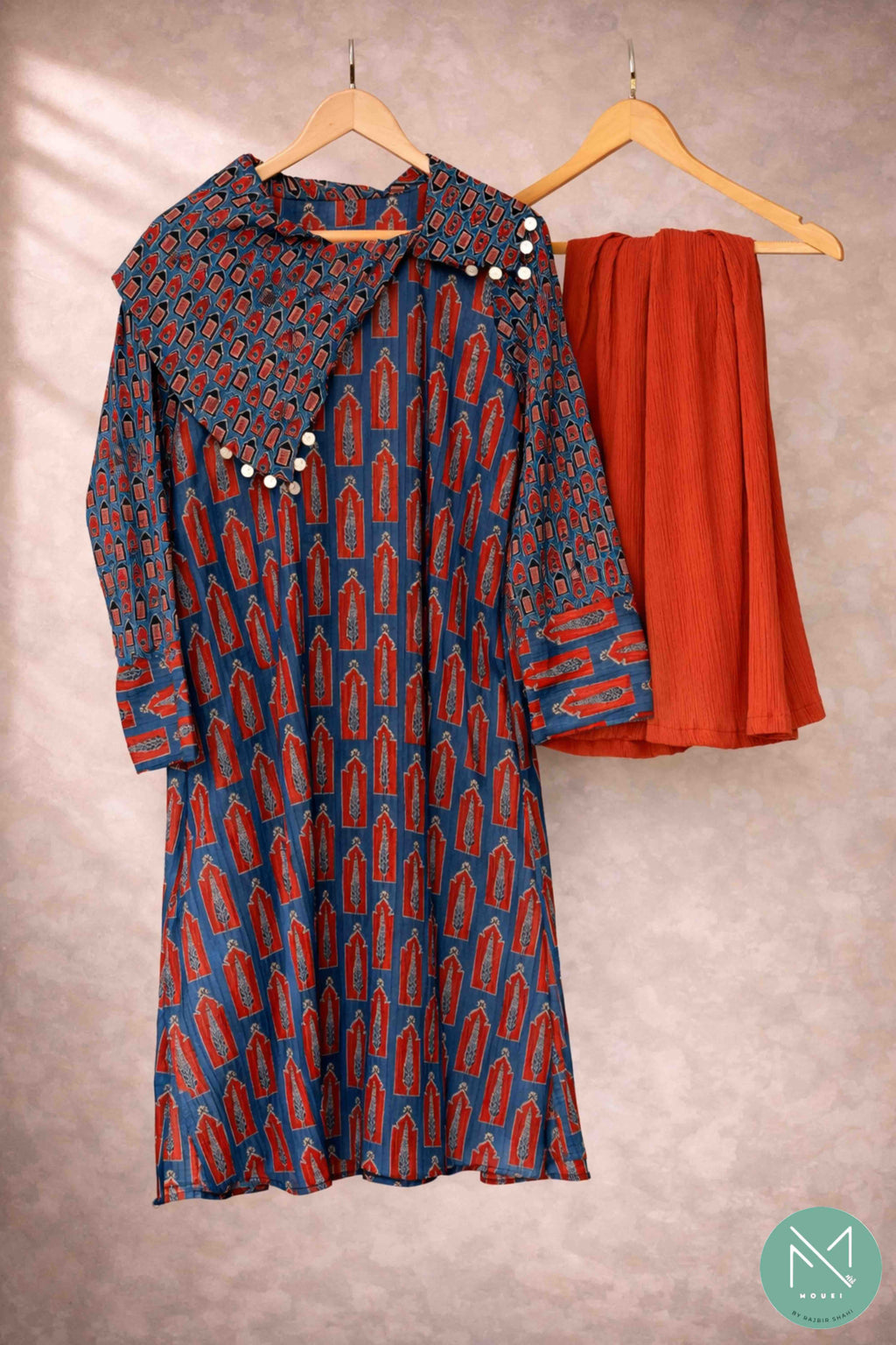 Indigo Ember Ajrak Set