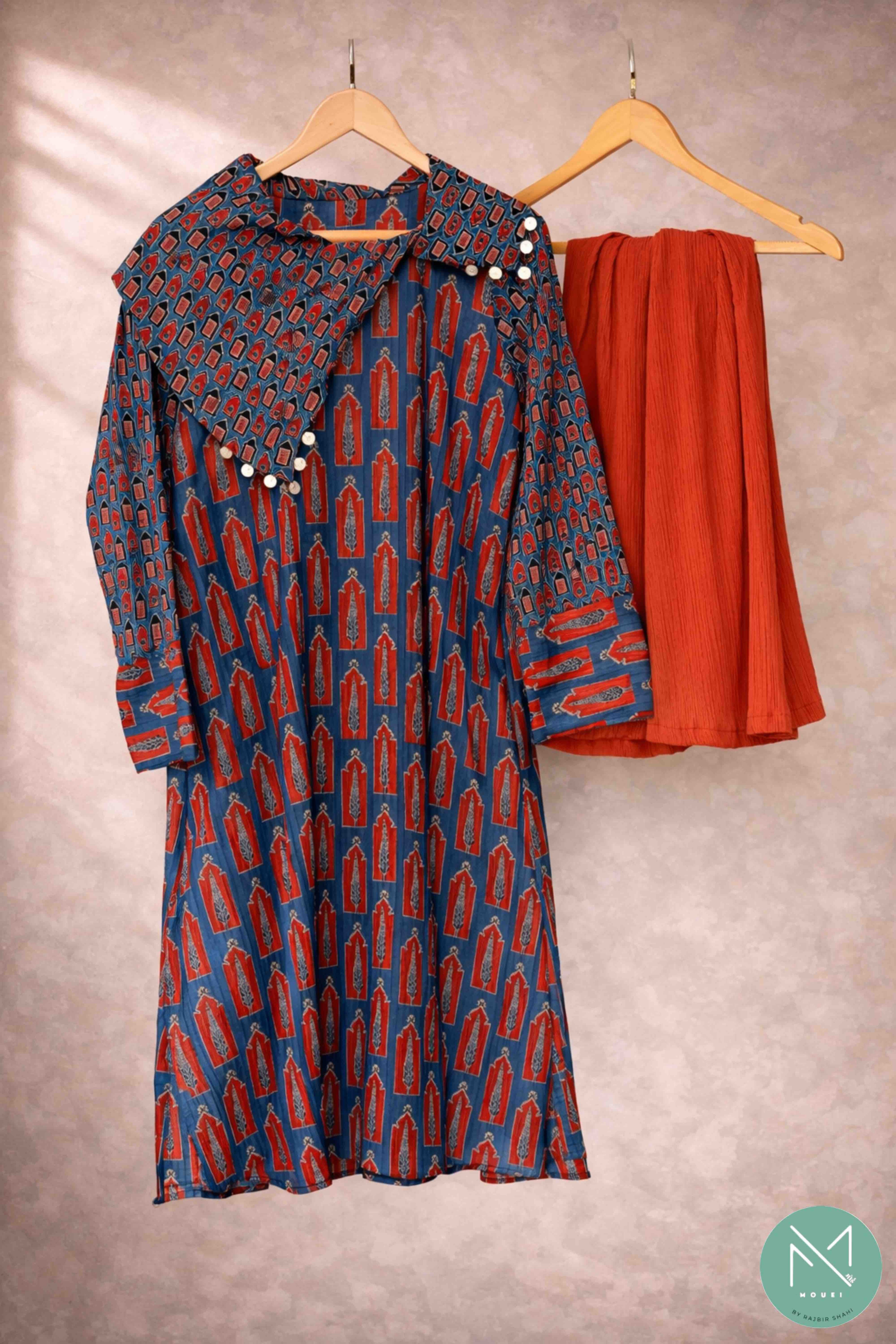 Indigo Ember Ajrak Set