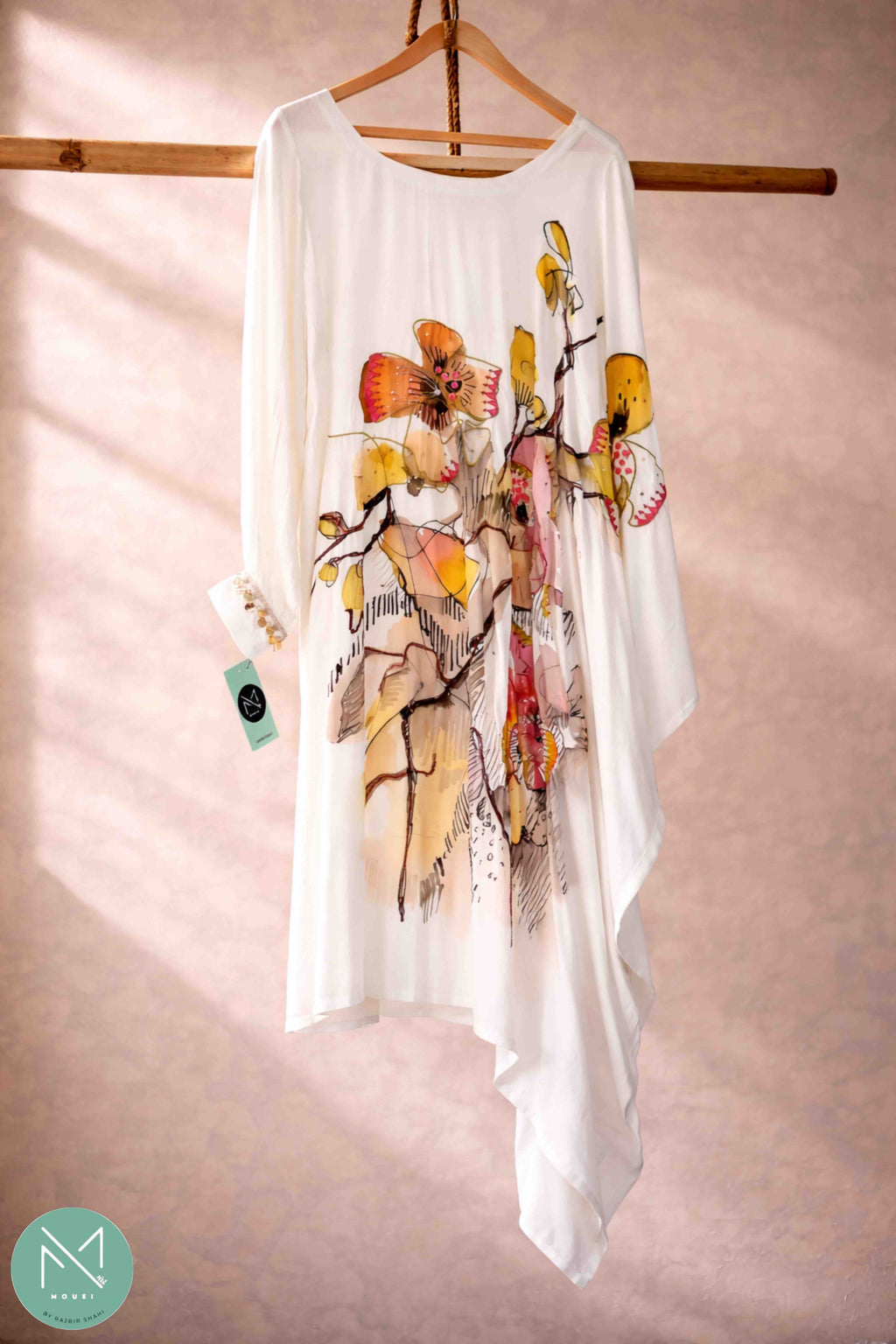 Ivory Bloom Drape Dress