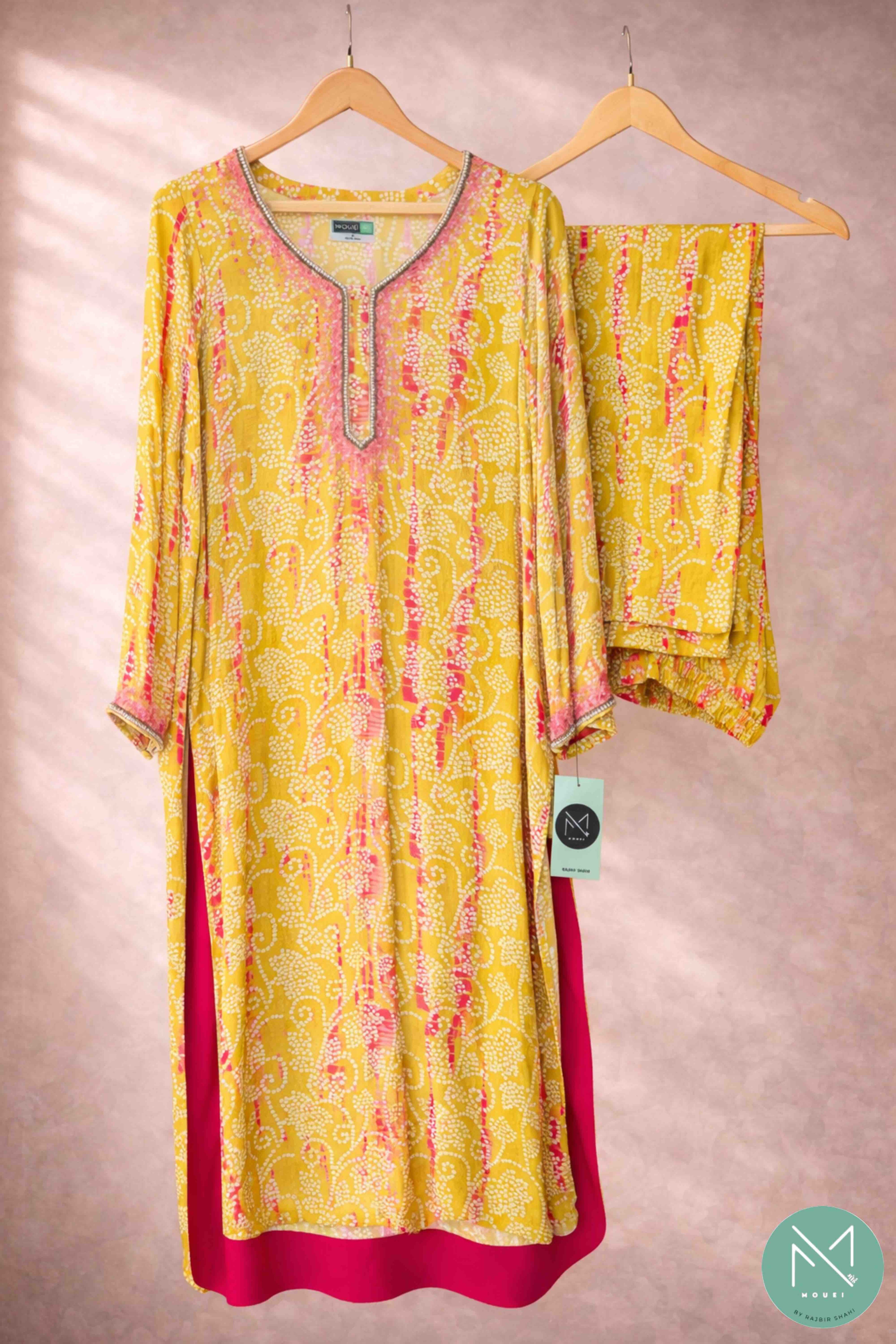Saffron Bloom Kurta Set
