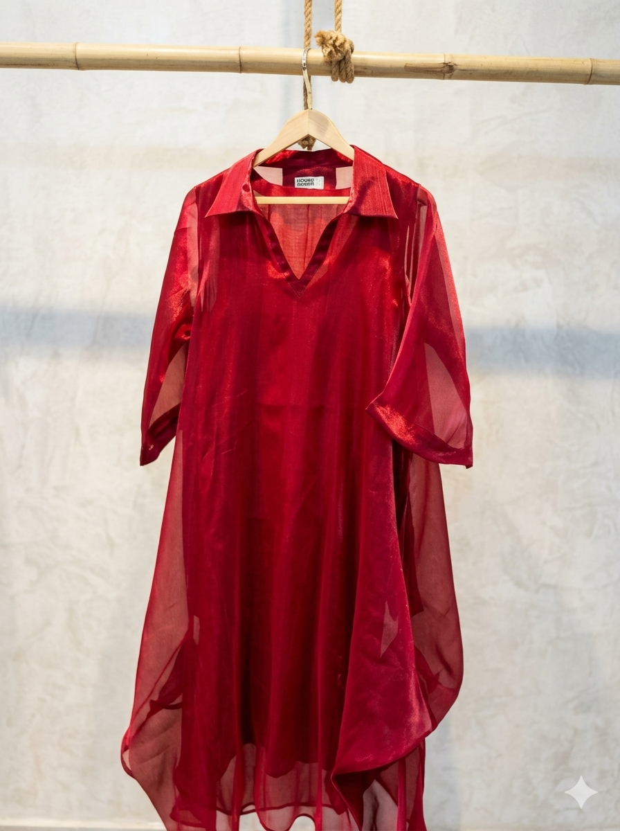 The Crimson Drape Dress