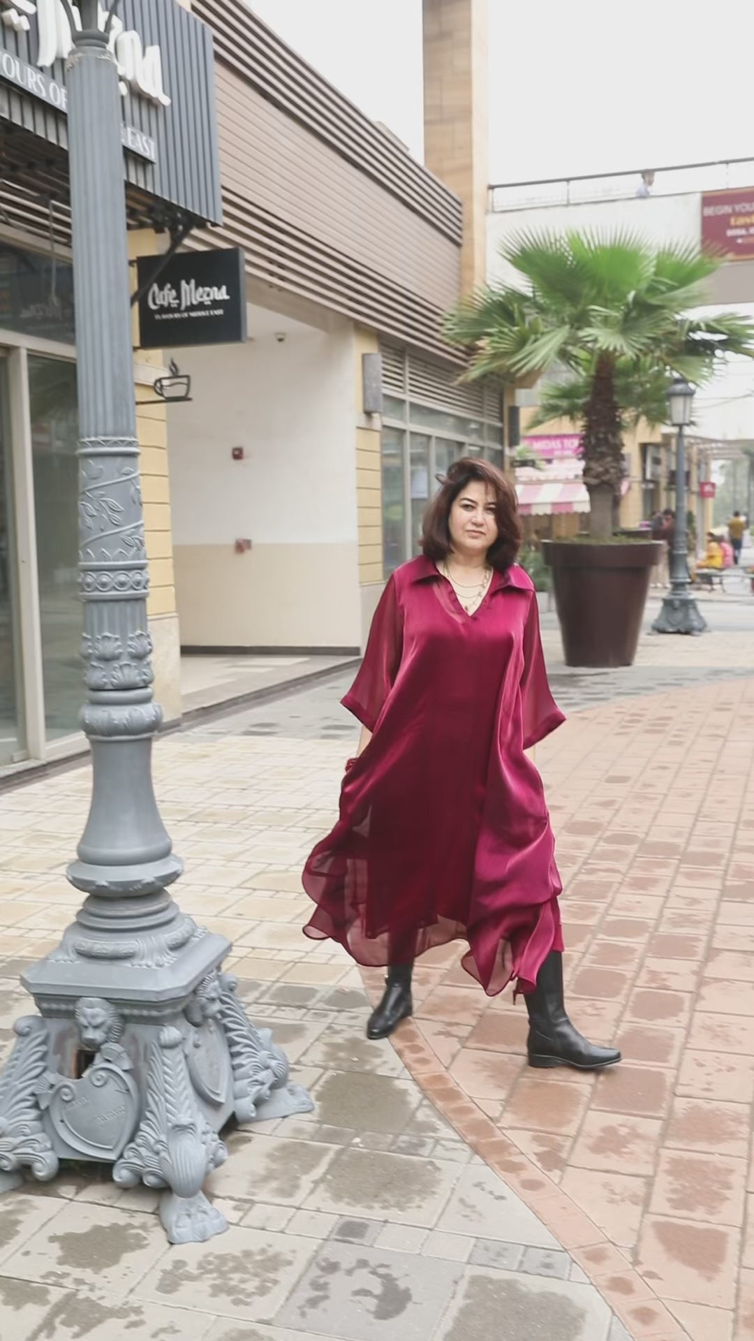 The Crimson Drape Dress