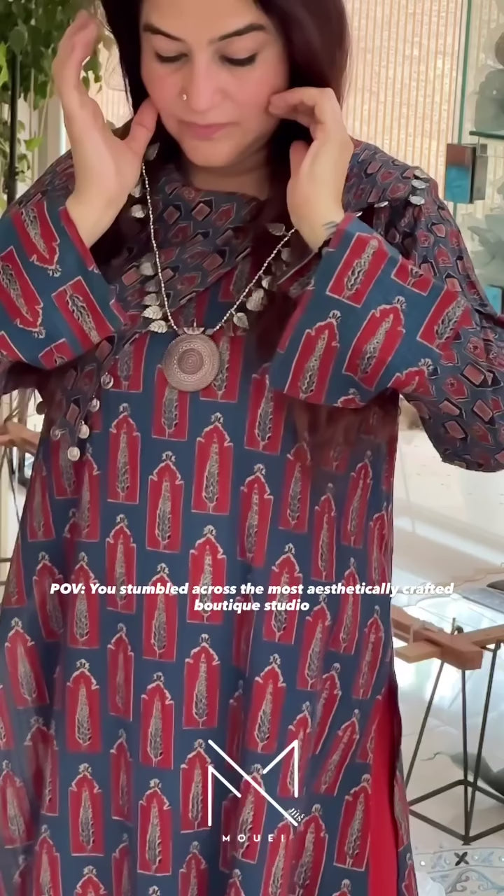 Indigo Ember Ajrak Set