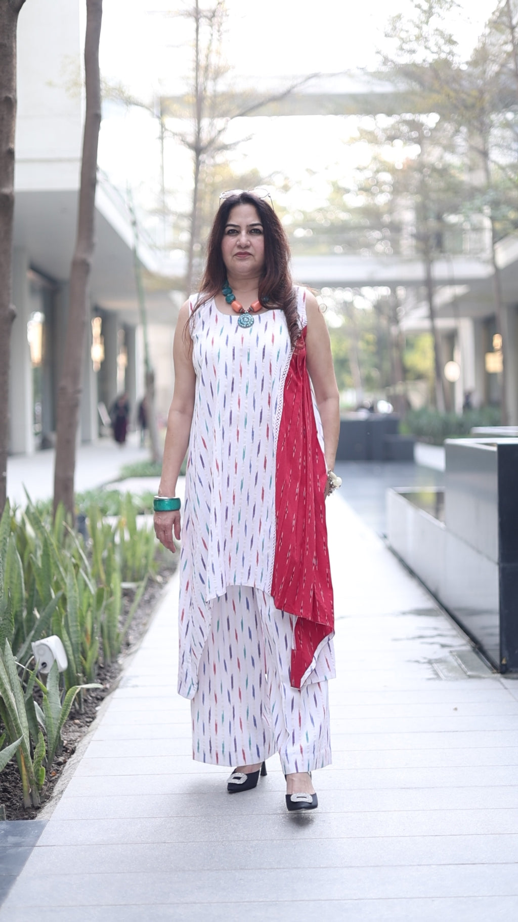 Doori Ikkat Kurta