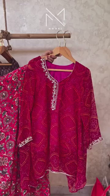 Rani Noor Bandhni Set